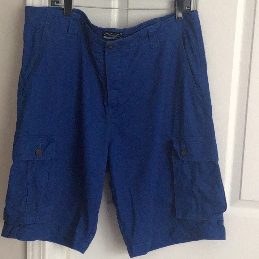 Mens royal blue cargo shorts